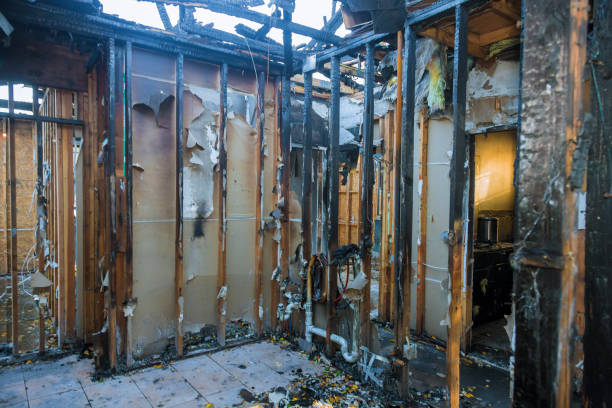 Professional Fire Damage Restoration technician working in Keller, TX